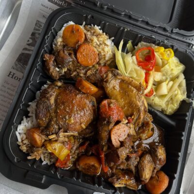 BROWN STEW OR CURRY 🇯🇲 We’re available on Grubhub & UberEats! 8661 Georgia Ave, Silver Spring